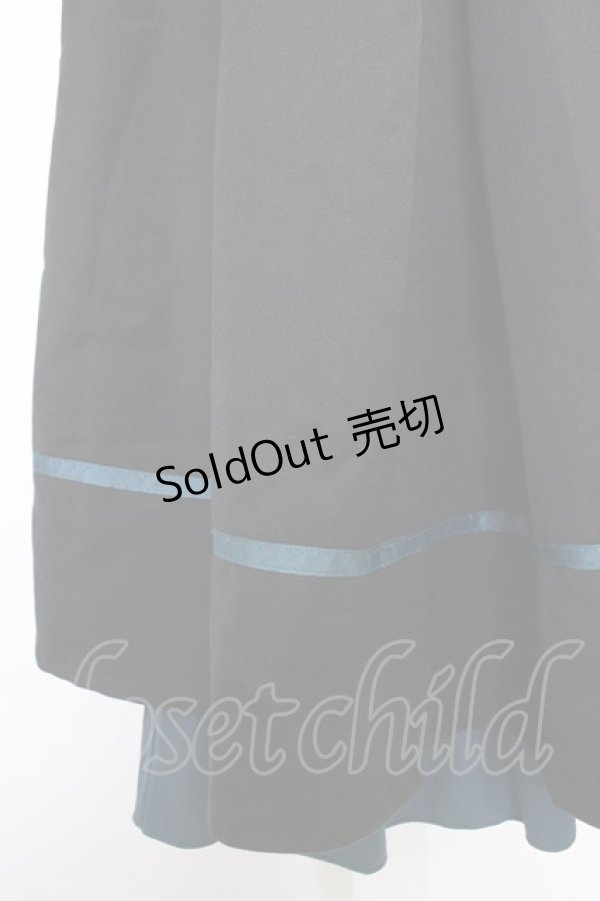 画像4: axes femme / チェーン付き配色使いスカート  黒Ｘ青 T-26-04-04-017-AX-SK-SA-ZT (4)