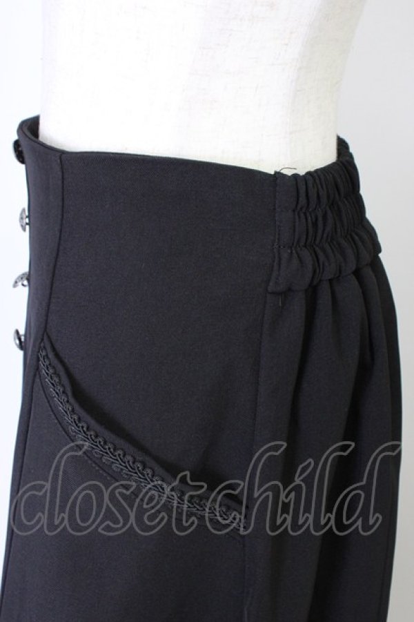 画像3: axes femme / 連ボタンフレアスカート  黒 T-26-04-04-018-AX-SK-SA-ZT (3)