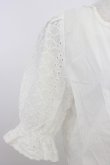 画像3: F i.n.t / コットンレース使いノーカラーブラウス  白 T-26-04-04-002-0-BL-SA-ZT (3)