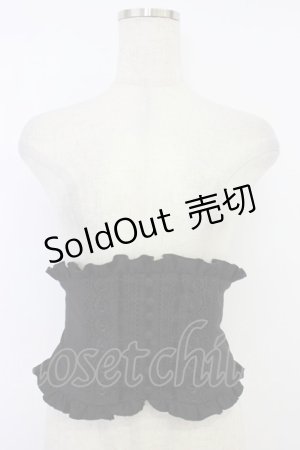 画像: Sheglit / フロッキークラシカルコルセット  黒 T-26-04-04-022-EL-ZA-SA-ZT