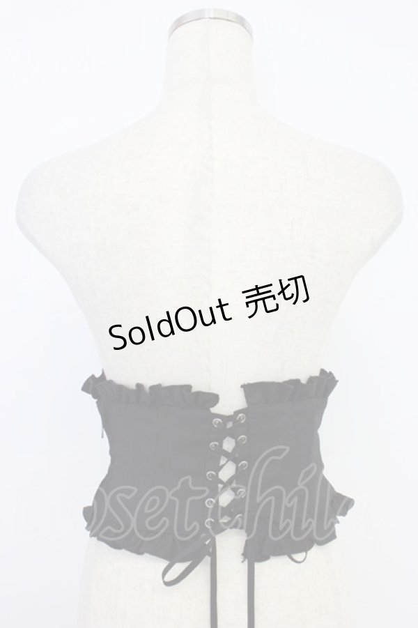 画像2: Sheglit / フロッキークラシカルコルセット  黒 T-26-04-04-022-EL-ZA-SA-ZT (2)