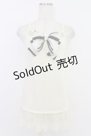 画像: axes femme / Bigリボンロングキャミ M キナリ T-26-04-10-001-AX-TO-SA-ZT