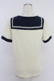 画像2: axes femme / セーラーカラー風デザイントップス M キナリ T-26-04-10-003-AX-TO-SA-ZT (2)