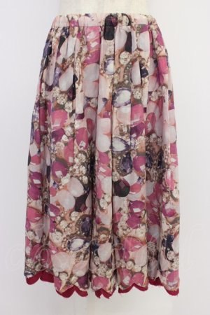 画像: Jane Marple Dans Le Salon / ジュエリー柄スカラップスカート  パープル T-26-04-10-027-JM-SK-SA-ZT