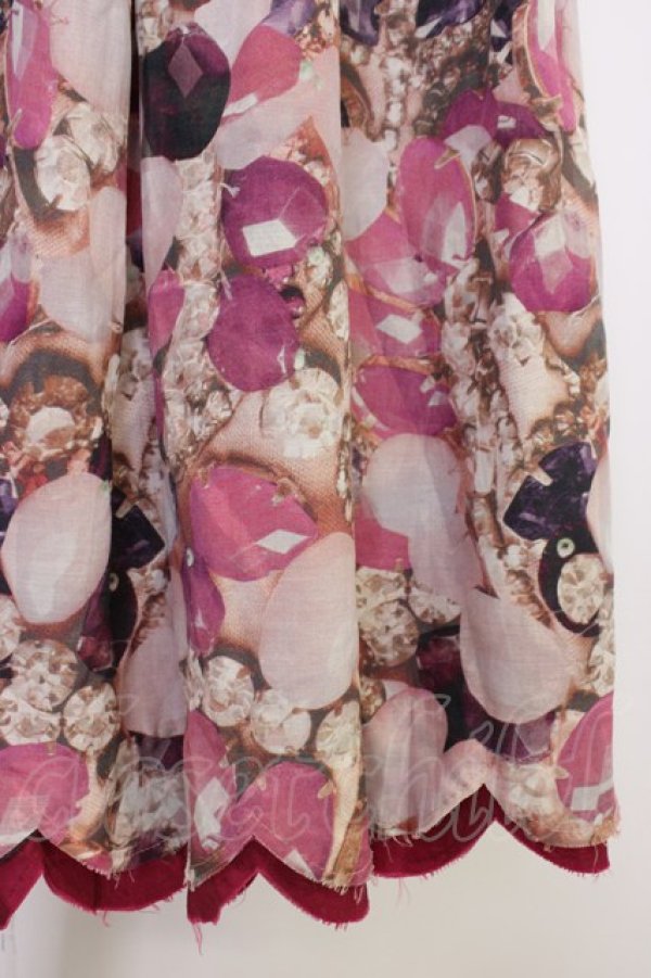 画像3: Jane Marple Dans Le Salon / ジュエリー柄スカラップスカート  パープル T-26-04-10-027-JM-SK-SA-ZT (3)