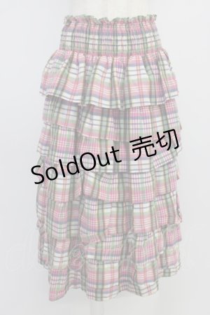 画像: Jane Marple Dans Le Salon / チェック段々スカート  ピンクチェック T-26-04-10-028-JM-SK-SA-ZT