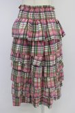 画像2: Jane Marple Dans Le Salon / チェック段々スカート  ピンクチェック T-26-04-10-028-JM-SK-SA-ZT (2)