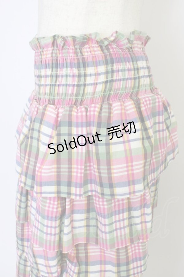 画像4: Jane Marple Dans Le Salon / チェック段々スカート  ピンクチェック T-26-04-10-028-JM-SK-SA-ZT (4)