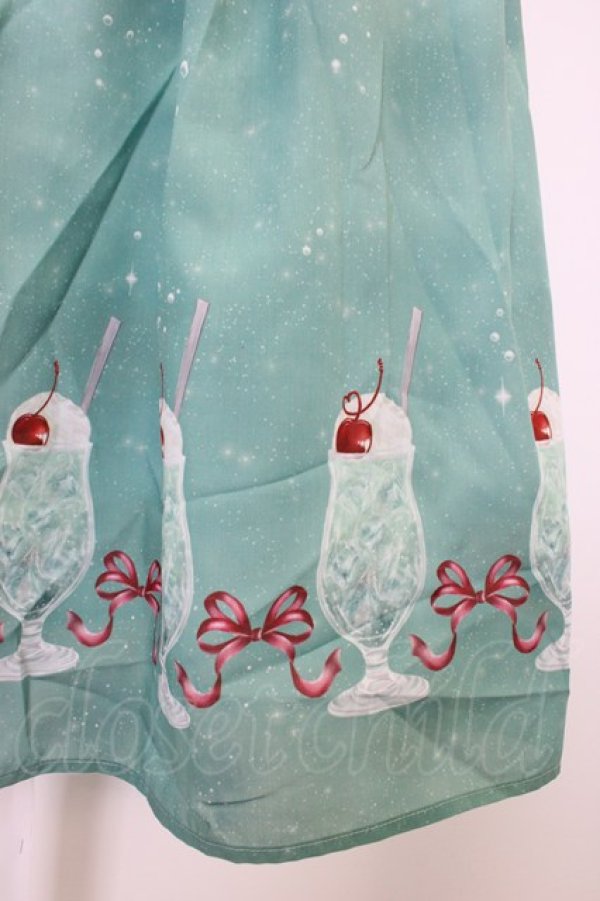 画像3: axes femme / クリームソーダ柄スカート  ミント T-26-04-10-030-AX-SK-SA-ZT (3)