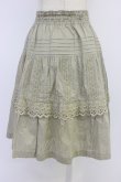 画像2: Jane Marple / レースピンタックスカート  カーキ T-26-04-10-031-JM-SK-SA-ZT (2)