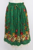 画像1: Jane Marple / フラワーラインスカート  グリーン T-26-04-10-033-JM-SK-SA-ZT (1)
