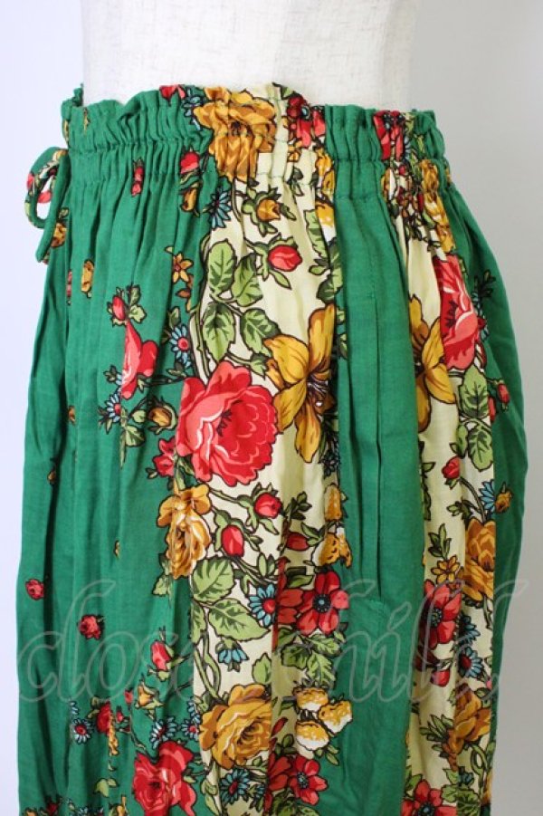 画像3: Jane Marple / フラワーラインスカート  グリーン T-26-04-10-033-JM-SK-SA-ZT (3)