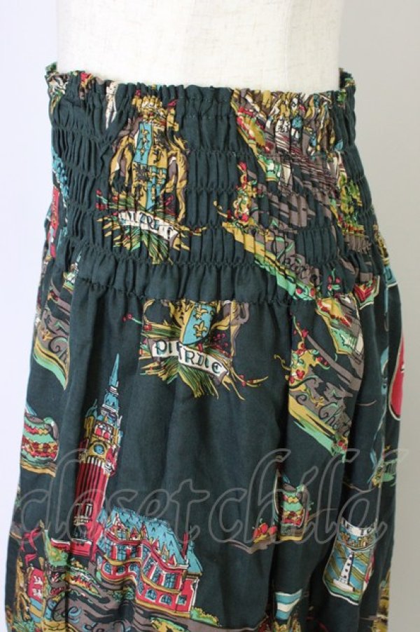 画像3: Jane Marple Dans Le Salon / 総柄スカート  黒 T-26-04-10-034-JM-SK-SA-ZT (3)