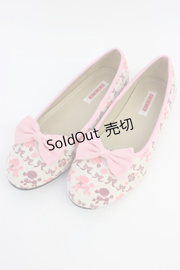 画像1: SWIMMER / プードル柄シューズ M グレーＸピンク T-26-04-10-039-EL-SH-SA-ZT (1)