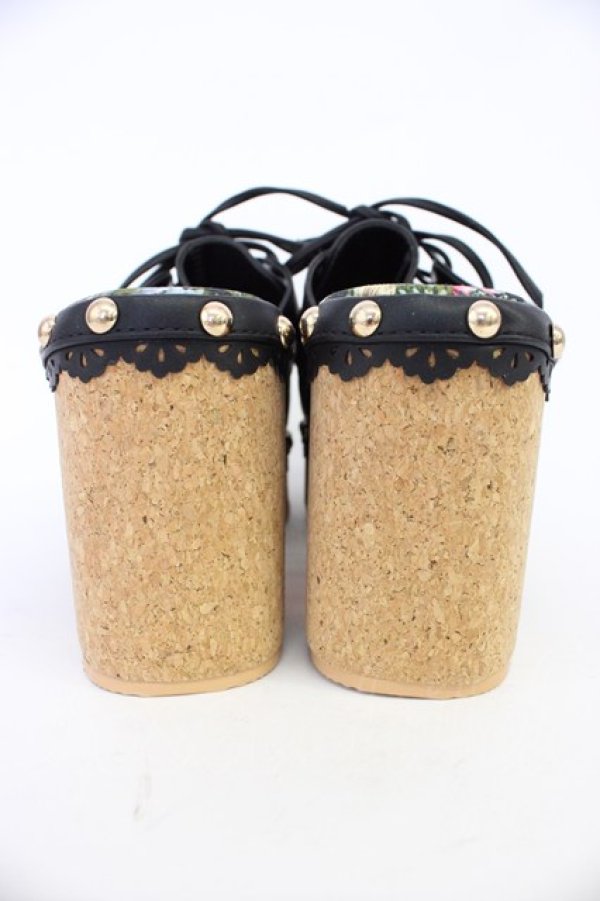 画像2: axes femme / スカラップサボサンダル L ブラック T-26-04-10-043-AX-SH-SA-ZT (2)