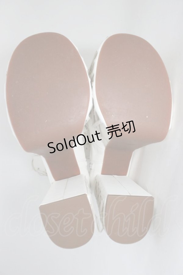 画像6: CLUB EXX / 編み上げブーツ 約24CM(外側採寸) 白 T-26-04-10-045-PU-SH-SA-ZT (6)