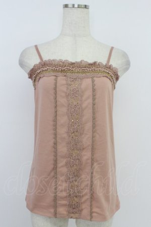 画像: axes femme / パール&ブレードキャミソール M ピンク T-26-04-10-007-AX-TO-SA-ZT