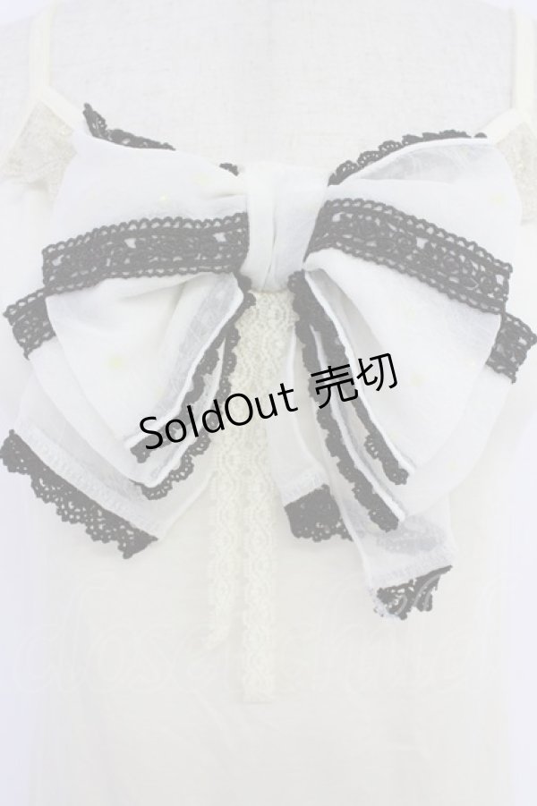 画像4: axes femme / Bigリボンロングキャミ M キナリ T-26-04-10-001-AX-TO-SA-ZT (4)