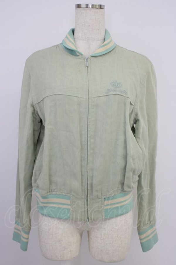 画像1: Jane Marple / フラワークラウンブルゾン  サックス T-26-04-10-013-JM-JA-SA-ZT (1)