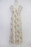 画像1: axes femme / 釦開き総バラ柄ロングワンピース M アイボリー T-26-04-10-019-AX-OP-SA-ZT (1)