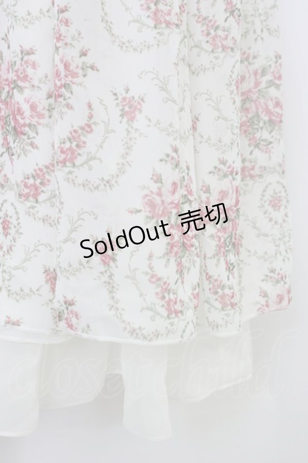 画像3: axes femme / 釦開き総バラ柄ロングワンピース M アイボリー T-26-04-10-019-AX-OP-SA-ZT (3)