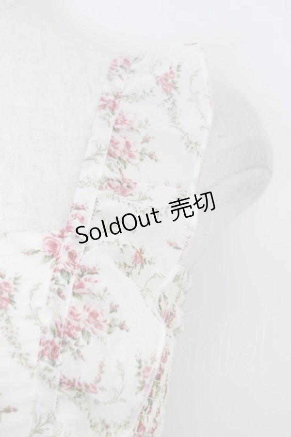 画像4: axes femme / 釦開き総バラ柄ロングワンピース M アイボリー T-26-04-10-019-AX-OP-SA-ZT (4)