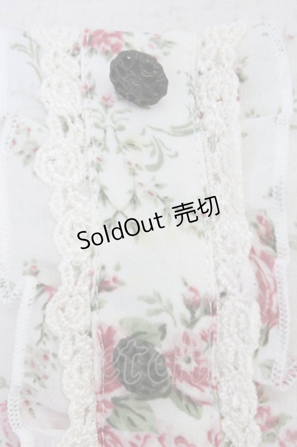 画像5: axes femme / 釦開き総バラ柄ロングワンピース M アイボリー T-26-04-10-019-AX-OP-SA-ZT (5)