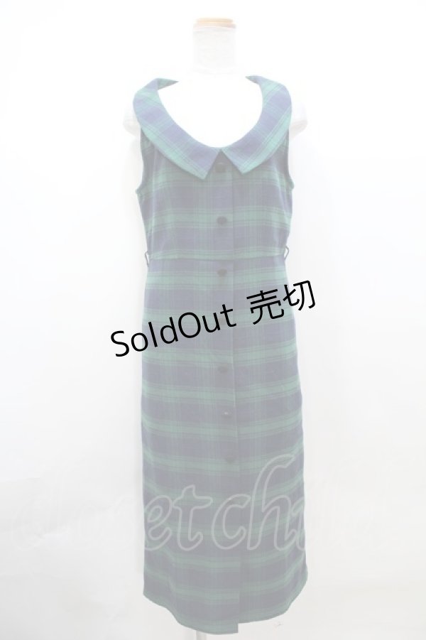 画像1: 【SALE】an another angelus / 衿付チェックストレートジャンパースカート Y-23-09-29-113-CA-OP-SZ-ZT411 (1)
