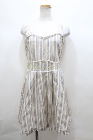 画像: axes femme POETIQUE / ウエスト刺繍レジメンワンピース Y-23-09-30-014-AX-OP-SZ-ZT027