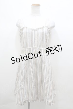 画像: 【SALE】axes femme POETIQUE / ウエスト刺繍レジメンワンピース Y-23-09-30-014-AX-OP-SZ-ZT027