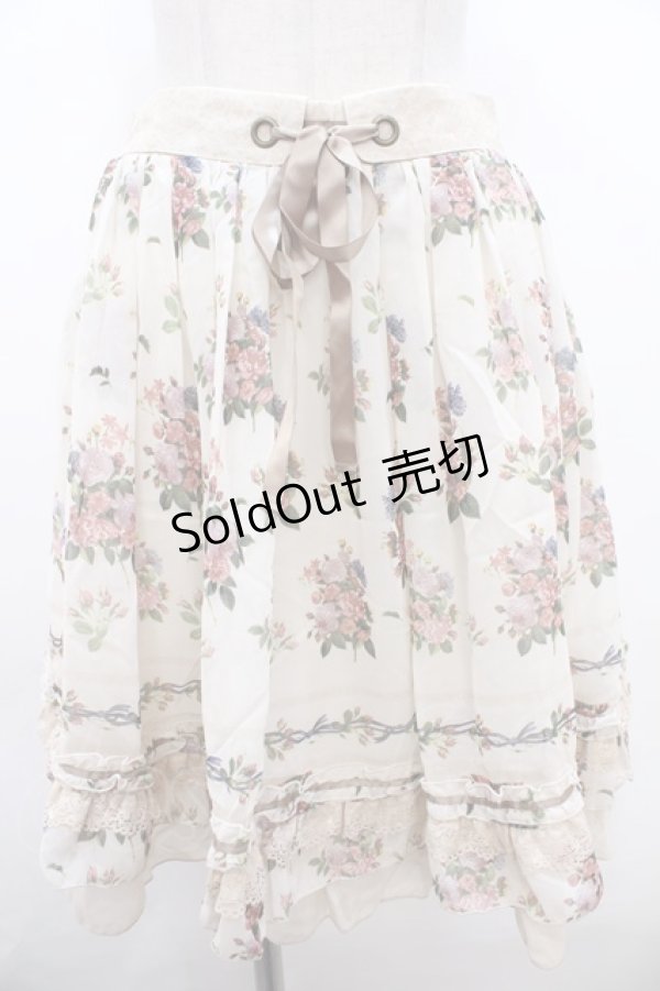 画像1: 【SALE】axes femme /シャンデリアフラワー柄スカート Y-23-10-01-124-AX-SK-SZ-ZT351 (1)