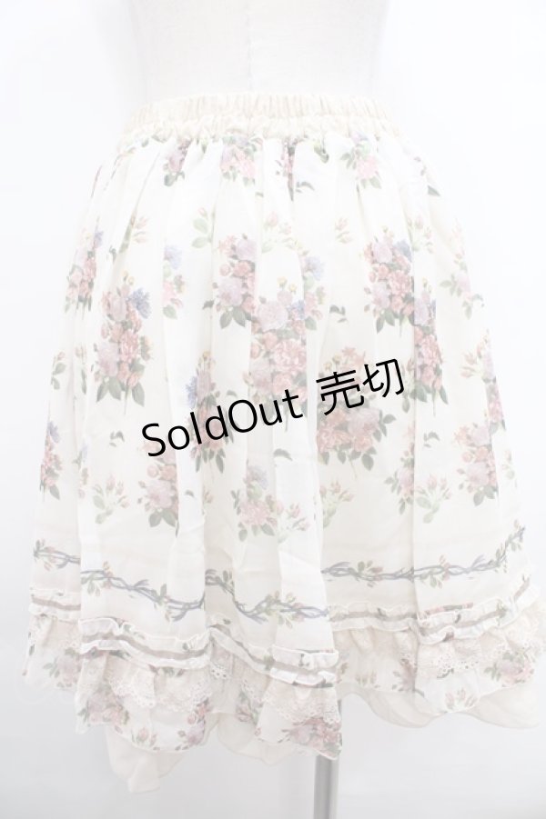 画像2: 【SALE】axes femme /シャンデリアフラワー柄スカート Y-23-10-01-124-AX-SK-SZ-ZT351 (2)