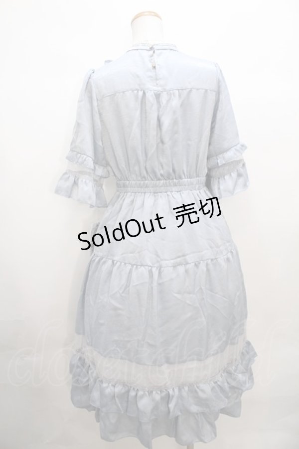 画像2: axes femme POETIQUE / チュールデザインフリルワンピース Y-23-10-07-089-AX-OP-SZ-ZT285 (2)