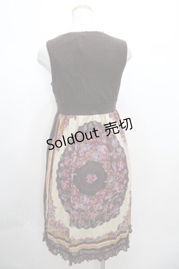 画像2: 【SALE】axes femme /スカーフ柄ドッキングワンピ Y-23-10-07-096-AX-OP-AS-ZT409 (2)