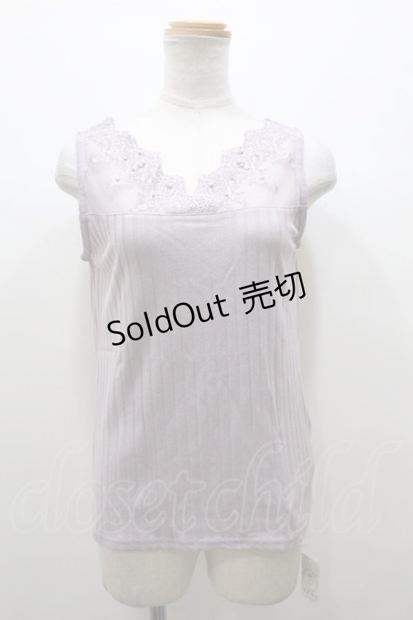 画像1: axes femme / TS繊細レースタンク Y-23-10-11-060-AX-TO-SZ-ZT352 (1)
