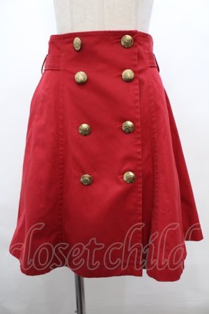 画像: Jane Marple / Wエンブレムボタンスカート  赤 Y-23-10-26-126-JM-SK-WD-ZT201