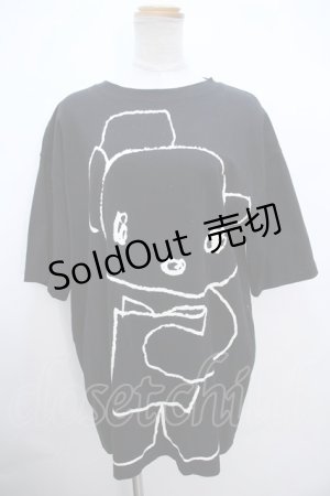 画像: 【SALE】merry jenny /ACK BEAR BIG TEE F ブラック Y-23-10-29-045-LO-TO-SZ-ZT158