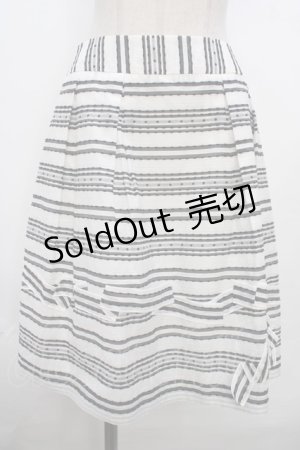 画像: 【SALE】Jane Marple /ボーダーラインスカート  白ｘ黒 Y-23-11-05-135-JM-SK-AS-ZT352