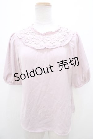 画像: 【SALE】Fi.n.t / ハイネックレース切替ブラウス F ピンク Y-23-11-05-033-CA-BL-SZ-ZT351