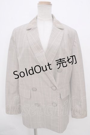 画像: axes femme / ダブル釦ビッグジャケット M チャ Y-23-11-19-083-AX-JA-SZ-ZT416