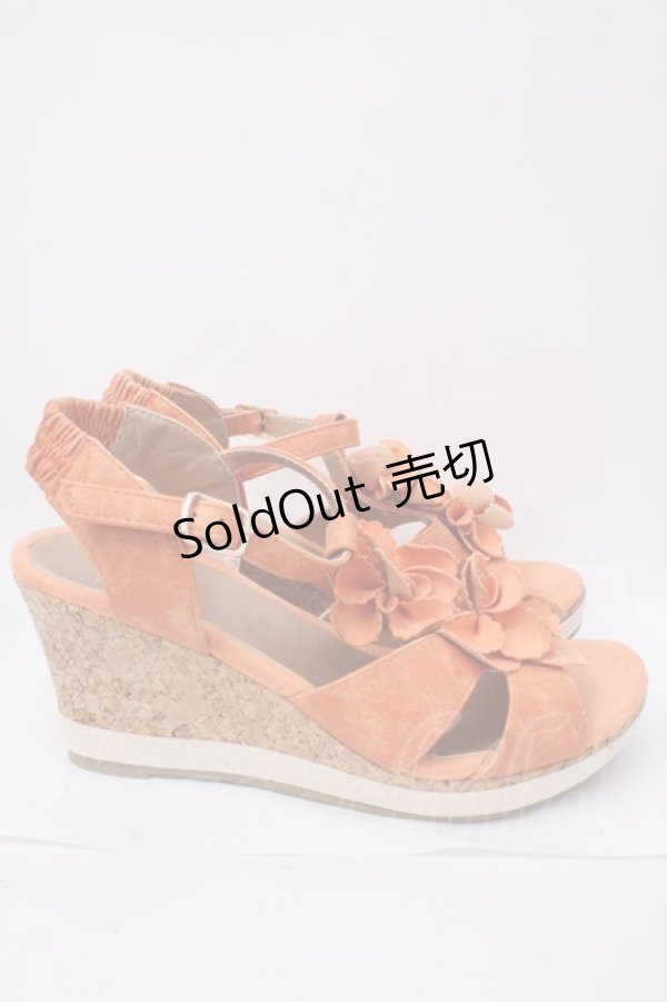 画像4: 【SALE】あしながおじさん / お花モチーフサンダル M オレンジ Y-23-11-27-042-PU-SH-SZ-ZTK022 (4)