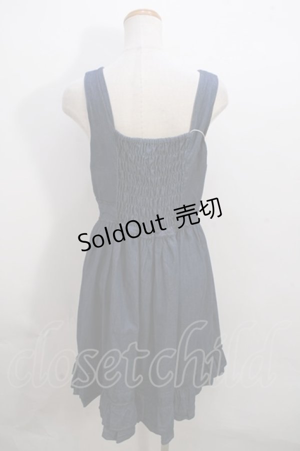 画像2: 【SALE】axes femme / ベストドッキングワンピース M インディゴ Y-23-12-05-092-AX-OP-SZ-ZT351 (2)