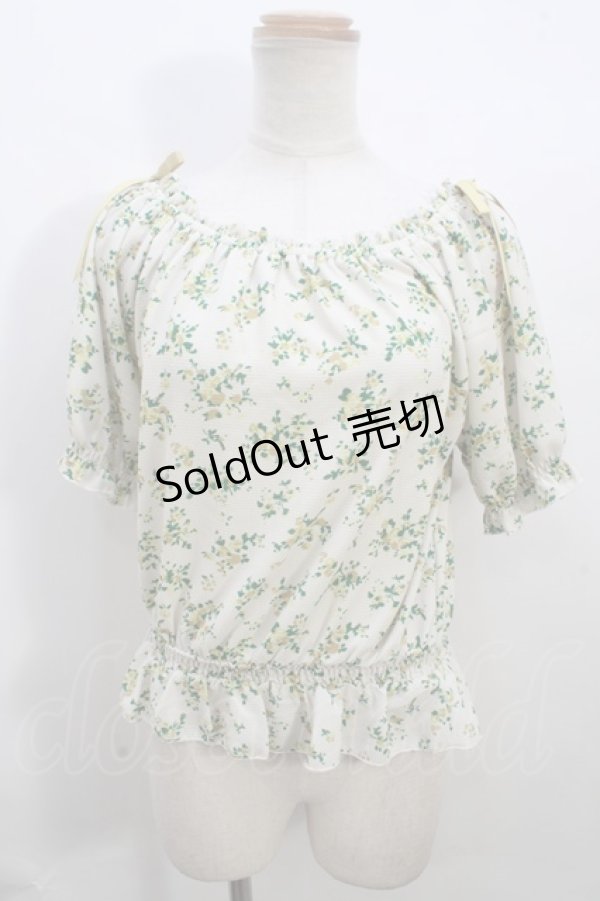 画像1: 【SALE】F&A / 小花柄ブラウス F イエロー Y-23-12-05-028-LO-BL-SZ-ZT353 (1)