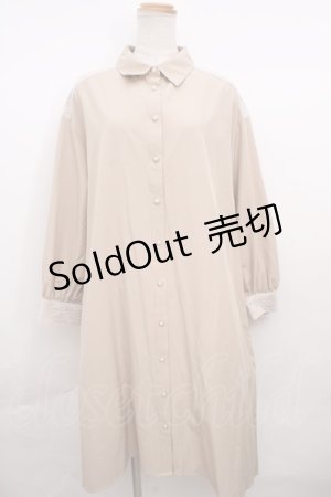 画像: 【SALE】axes femme / フィッシュテールシャツワンピース  ベージュ Y-23-12-08-111-AX-OP-WD-ZT008