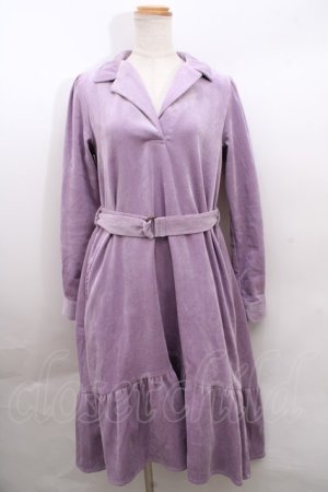 画像: axes femme / コーデュロイイレヘムワンピース M ラベンダー Y-23-12-16-145-AX-OP-SZ-ZT080