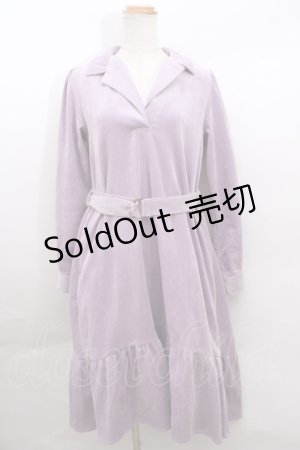 画像: 【SALE】axes femme / コーデュロイイレヘムワンピース M ラベンダー Y-23-12-16-145-AX-OP-SZ-ZT080