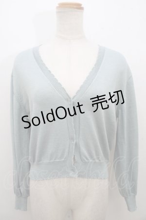 画像: 【SALE】Fi.n.t / スカラップカーディガン  サックス Y-23-12-17-071-CA-TO-WD-ZT223