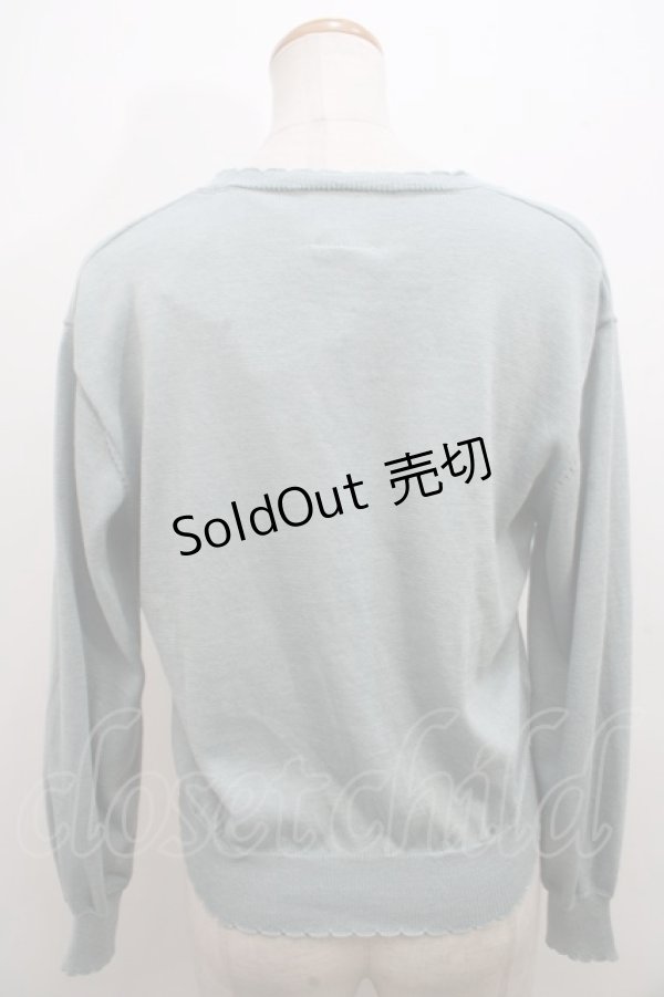 画像2: 【SALE】Fi.n.t / スカラップカーディガン  サックス Y-23-12-17-071-CA-TO-WD-ZT223 (2)