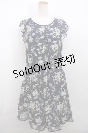 画像: 【SALE】axes femme / 花柄ワンピース M 紺 Y-23-12-17-138-AX-OP-SZ-ZT351