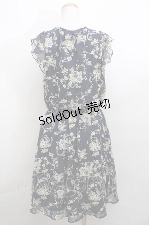 画像2: 【SALE】axes femme / 花柄ワンピース M 紺 Y-23-12-17-138-AX-OP-SZ-ZT351 (2)